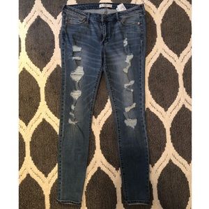 Abercrombie distressed skinny jeans